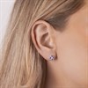 Radley RYJ1565 Silver CZ Purple Heart Flower Earrings - J81165 Alternative Image