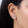 Radley RYJ1518 Silver CZ And Plain Dog Earrings Set - J81200 Alternative Image