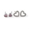 Radley RYJ1177S Silver Tone Pink Heart  And Open Heart Earring Set - J81918 Alternative Image