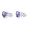 Radley RYJ1215 Silver Purple Cubic Zirconia Heart Stud Earrings - J8199 Alternative Image