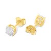 9ct Gold Lab Grown Certificated Diamond Solitaire Earrings, 1ct/pair - L03010 Alternative Image
