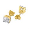 9ct Lab Grown Certificated Diamond Solitaire Earrings, 2ct/pair - L03020 Alternative Image