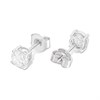 9ct White Gold Lab Grown Certificated Diamond Solitaire Earrings, 1ct/pair - L13010 Alternative Image
