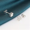 9ct White Gold Lab Grown Certificated Diamond Solitaire Earrings, 1ct/pair - L13010 Alternative Image