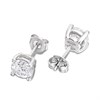 9ct White Gold Lab Grown Certificated Diamond Solitaire Earrings, 2ct/pair - L13020 Alternative Image