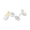 Night & Day Silver And 9ct Gold Kiss CZ Earrings - M0103 Alternative Image