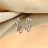 Night & Day Silver And 9ct Gold Double Heart Stud Earrings - M0180 Alternative Image