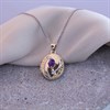 Night & Day Silver and 9ct Gold 19mm Amethyst Oval Locket And Chain - M1481 Alternative Image