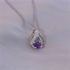 Night & Day Silver And 9ct Gold Lab Grown Diamond And Amethyst Necklace - M1504 Alternative Image