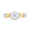 Night & Day Silver And 9ct Gold Halo CZ Ring - M1700 Alternative Image