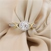 Night & Day Silver And 9ct Gold Halo CZ Ring - M1700 Alternative Image