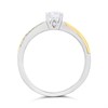 Night & Day Silver And 9ct Gold Diagonal CZ Ring - M1702 Alternative Image