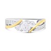 Night & Day Silver And 9ct Gold Trilogy CZ Ring - M1703 Alternative Image