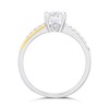Night & Day Silver And 9ct Gold Stone Set Shoulder CZ Ring - M1705 Alternative Image