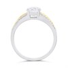 Night & Day Silver And 9ct Gold Double Row CZ Ring - M1707 Alternative Image