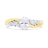 Night & Day Silver And 9ct Gold Twist CZ Ring - M1709 Alternative Image
