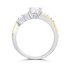 Night & Day Silver And 9ct Gold Twist CZ Ring - M1709 Alternative Image