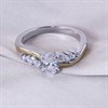 Night & Day Silver And 9ct Gold Twist CZ Ring - M1709 Alternative Image