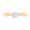 Night & Day Silver And 9ct Gold CZ Solitaire Ring - M1710 Alternative Image