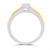 Night & Day Silver And 9ct Gold CZ Solitaire Ring - M1710 Alternative Image