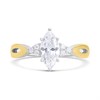 Night& Day Silver And 9ct Gold Cubic Zirconia Marquise Ring - M1711 Alternative Image