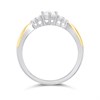Night& Day Silver And 9ct Gold Cubic Zirconia Marquise Ring - M1711 Alternative Image