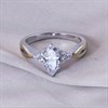 Night& Day Silver And 9ct Gold Cubic Zirconia Marquise Ring - M1711 Alternative Image