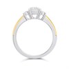 Night & Day Silver And 9ct Gold Cubic Zirconia Round Trilogy Ring - M1712 Alternative Image