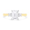 Night & Day Silver And 9ct Gold Cubic Zirconia Emerald Cut Ring - M1713 Alternative Image