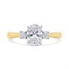 Night & Day Silver And 9ct Gold Cubic Zirconia Oval Trilogy Ring - M1714 Alternative Image