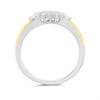 Night & Day Silver And 9ct Gold Cubic Zirconia Cluster Ring - M1715 Alternative Image