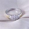 Night & Day Silver And 9ct Gold Cubic Zirconia Cluster Ring - M1715 Alternative Image