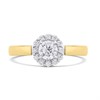 Night & Day Silver And 9ct Gold Cubic Zirconia Halo Ring - M1716 Alternative Image