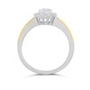 Night & Day Silver And 9ct Gold Cubic Zirconia Halo Ring - M1716 Alternative Image