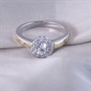 Night & Day Silver And 9ct Gold Cubic Zirconia Halo Ring - M1716 Alternative Image