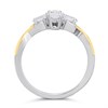 Night & Day Silver And 9ct Gold Cubic Zirconia Multi Oval Cluster Ring - M1717 Alternative Image