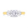 Night & Day Silver And 9ct Gold Cubic Zirconia Cushion Cluster Ring - M1718 Alternative Image