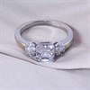 Night & Day Silver And 9ct Gold Cubic Zirconia Cushion Cluster Ring - M1718 Alternative Image