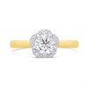 Night & Day Silver And 9ct Gold Cubic Zirconia Floral Cluster Ring - M1719 Alternative Image