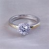 Night & Day Silver And 9ct Gold Cubic Zirconia Floral Cluster Ring - M1719 Alternative Image