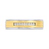 Night & Day Silver And 9ct Gold Diamond Signet Ring - M1782 Alternative Image