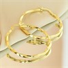 AUREUS Sterling Silver & 9ct Bonded Gold Twisted Hoop Earrings - M3201 Alternative Image