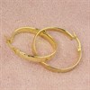 AUREUS Sterling Silver & 9ct Bonded Gold Hoop Earrings - M3215 Alternative Image