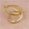 AUREUS Sterling Silver & 9ct Bonded Gold Texture Hoop Earrings - M3216 Alternative Image