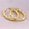 AUREUS Silver And 9ct Bonded Gold Twist Creole Earrings - M3219 Alternative Image