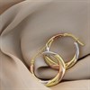 AUREUS Sterling Silver & 9ct Bonded Gold Three Colour Hoop Earrings - 23mm - M3253 Alternative Image
