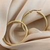 AUREUS Sterling Silver & 9ct Bonded Gold 25mm Tube Hoop Earrings - M3341 Alternative Image