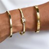 AUREUS Sterling Silver & 9ct Bonded Gold Bangle - M3503 Alternative Image