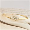 AUREUS Sterling Silver & 9ct Bonded Gold Cubic Zirconia Bangle - M3552 Alternative Image