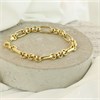 AUREUS Sterling Silver & 9ct Bonded Gold Fancy Belcher Bracelet - M3655 Alternative Image